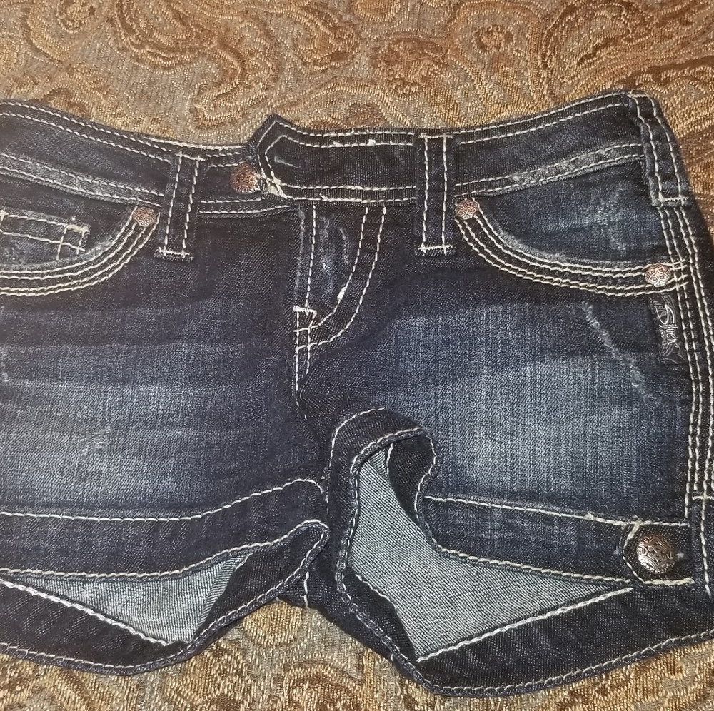 (Donated to GW) Silver Jeans dark wash size 24 denim shorts